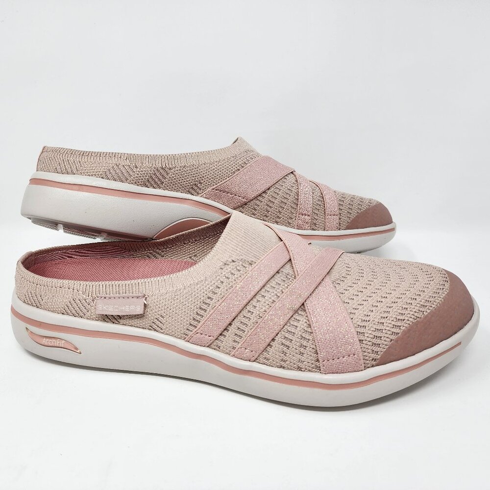 New Skechers Womens 9 Mule Arch Fit Air Cooled Ultra Go Cushion Slip On Shoes - Picture 9 of 13
